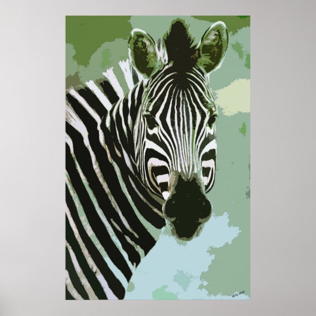 Zebra African Wildlife Poster Print (Front)