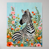 Zebra among the Blooms 🦓