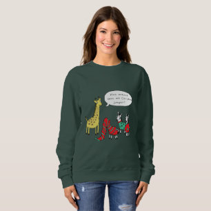 Zebra and Giraffe Christmas Jumper   Classic Comic Sweatshirt
