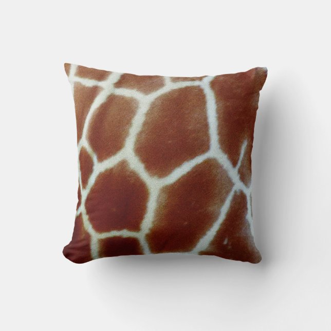 Zebra and giraffe pillow cushion (Front)