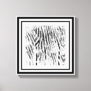 Zebra and Tree's Abstract Canvas Print