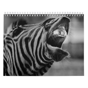 Zebra animal B/W Calendar