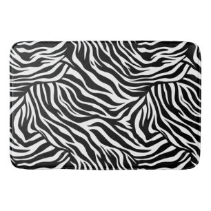 Zebra Animal Print Bath Mat