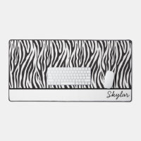 Zebra Animal Print Custom Cursive Name