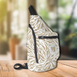Zebra Animal Print Monogrammed Sling Bag<br><div class="desc">This stylish sling bag features an all-over zebra print pattern in tan and your monogram initial on the front. Three zippered compartments can easily store your keys, wallet, phone, camera, and plenty more. Wear it as a crossbody or over one shoulder, and attach the adjustable strap to a durable D-ring...</div>