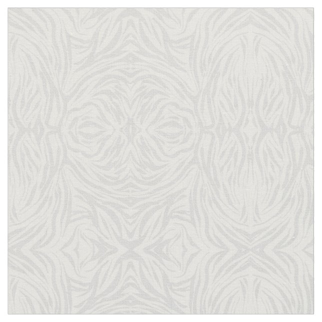 zebra animal print neutral grey stripe  fabric (Close Up)