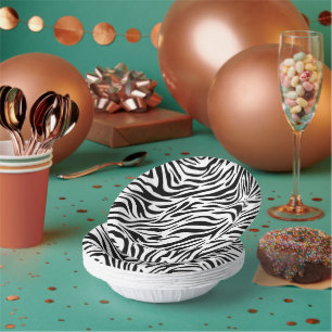 Zebra Animal Print Party Paper Bowl Paper Plate
