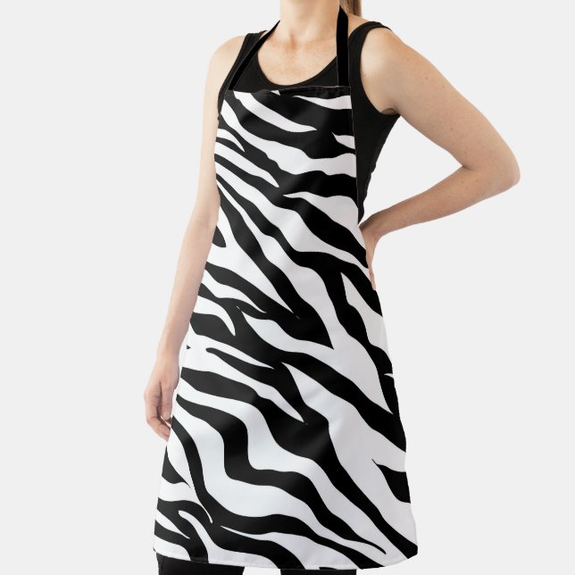 Zebra Animal Print Pattern Apron (Insitu)