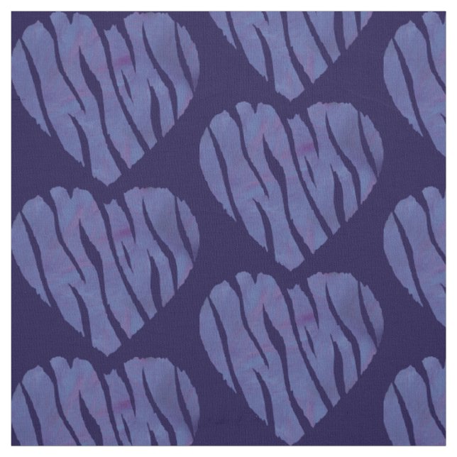 Zebra Animal Print Purple Heart Fabric (Swatch)