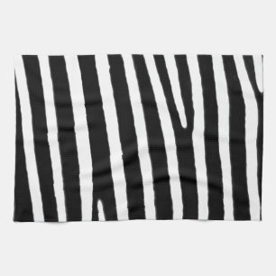 Zebra animal print tea towel
