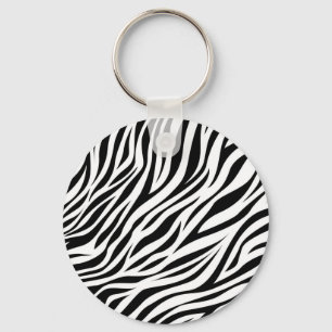 Zebra Animal Skin Print Pattern-15391 Key Ring