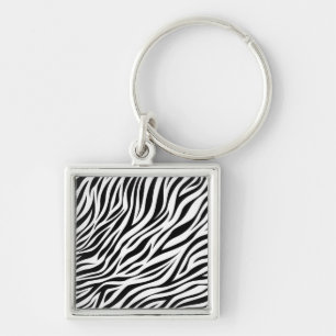 Zebra Animal Skin Print Pattern-15391 Key Ring