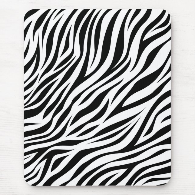 Zebra Animal Skin Print Pattern-15391 Mouse Pad (Front)