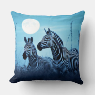 Zebra Animal Wildlife Wilderness Colourful Wall Ar Cushion
