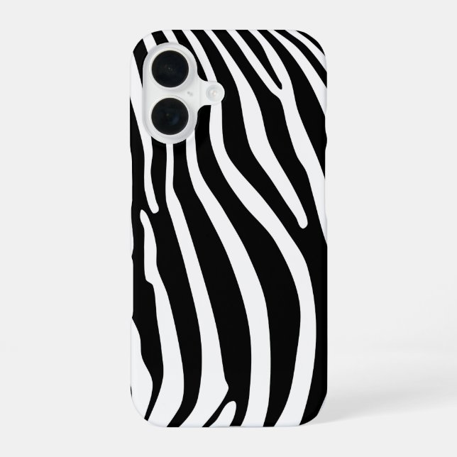 Zebra Animalprint iPhone 16 Case (Back)