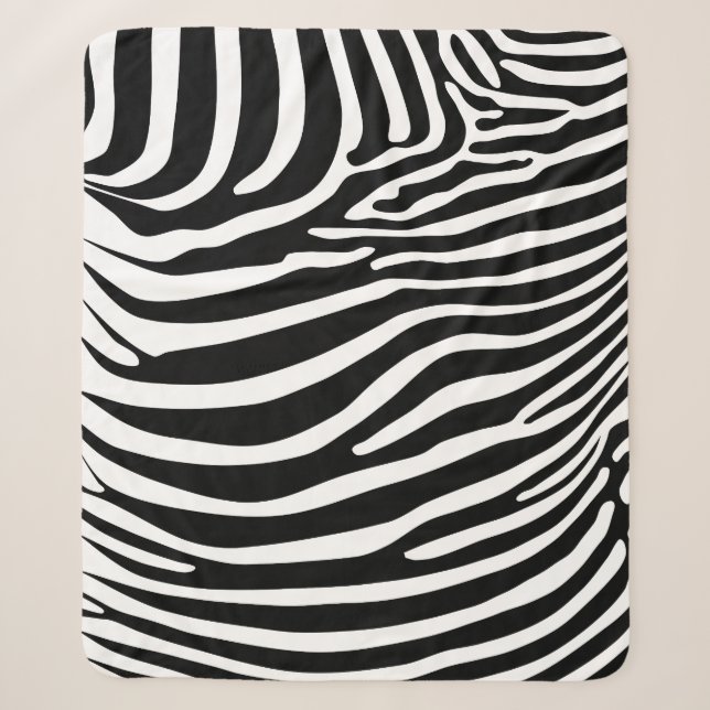 Zebra Animalprint Sherpa Blanket (Front)