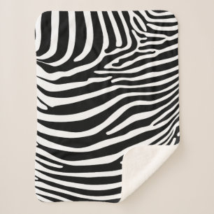Zebra Animalprint Sherpa Blanket