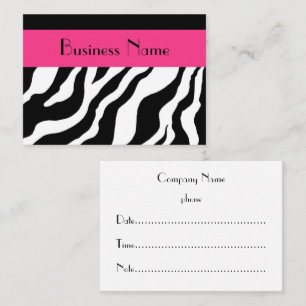 Zebra Appointment Card