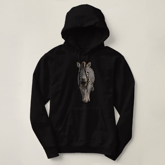 Zebra Approaching Hoodie (Design Front)