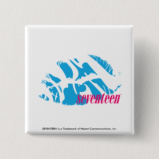 Zebra Aqua 15 Cm Square Badge (Front)