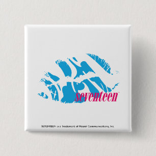 Zebra Aqua 15 Cm Square Badge