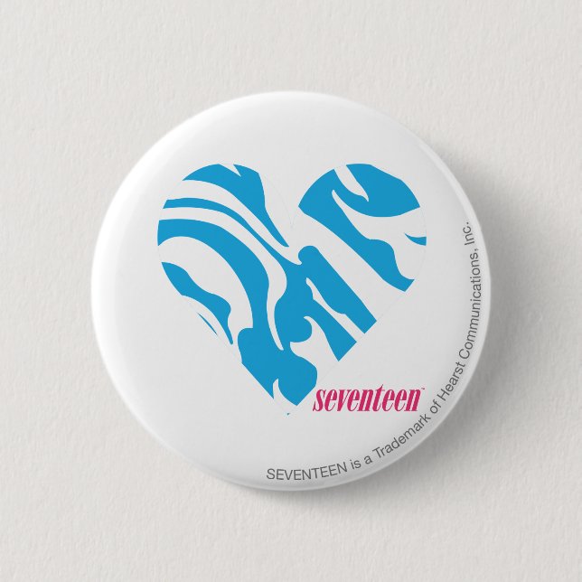 Zebra Aqua 2 6 Cm Round Badge (Front)