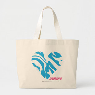 Zebra Aqua 2 Large Tote Bag