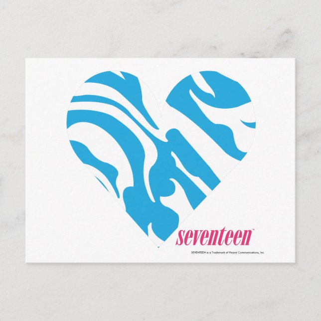 Zebra Aqua 2 Postcard (Front)