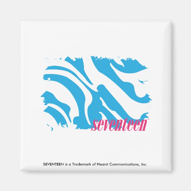 Zebra Aqua 4 Magnet (Front)