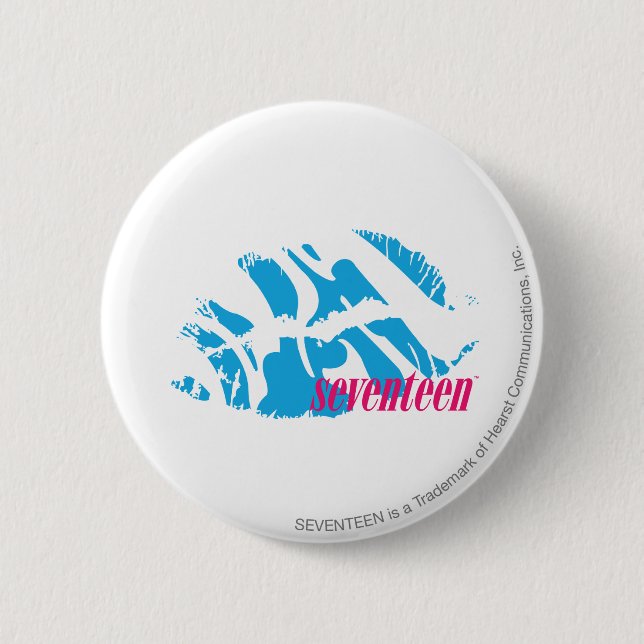 Zebra Aqua 6 Cm Round Badge (Front)
