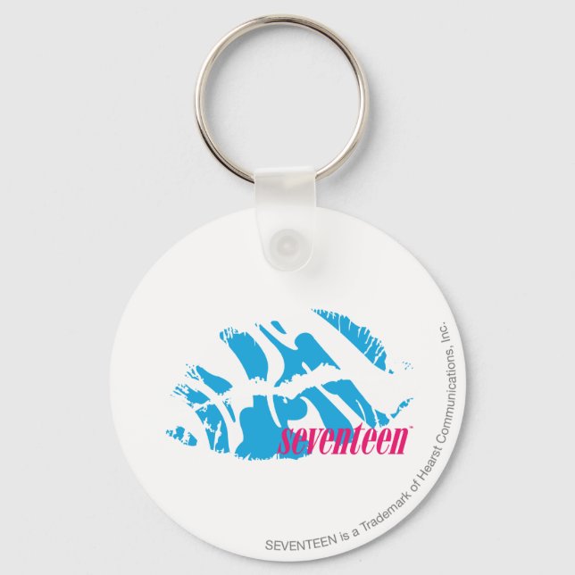 Zebra Aqua Key Ring (Front)
