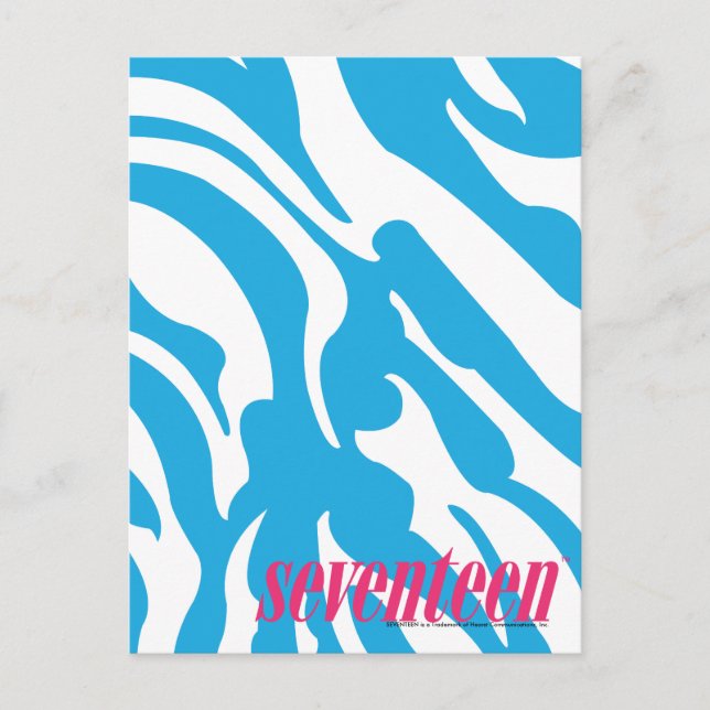 Zebra Aqua Postcard (Front)