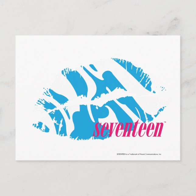 Zebra Aqua Postcard (Front)