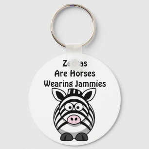 Zebra Art Key Ring