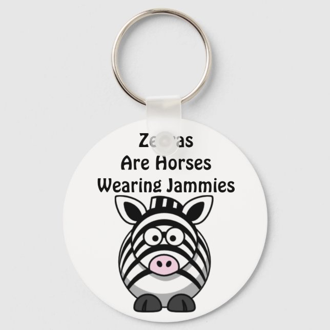 Zebra Art Key Ring (Front)