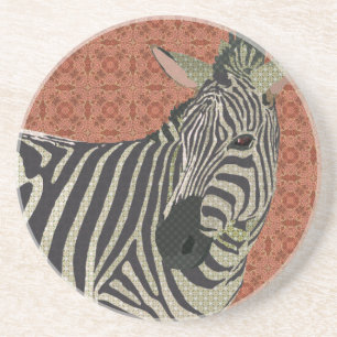 Zebra Art Pink Coaster