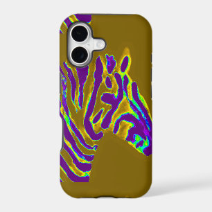 Zebra Art Purple Glow