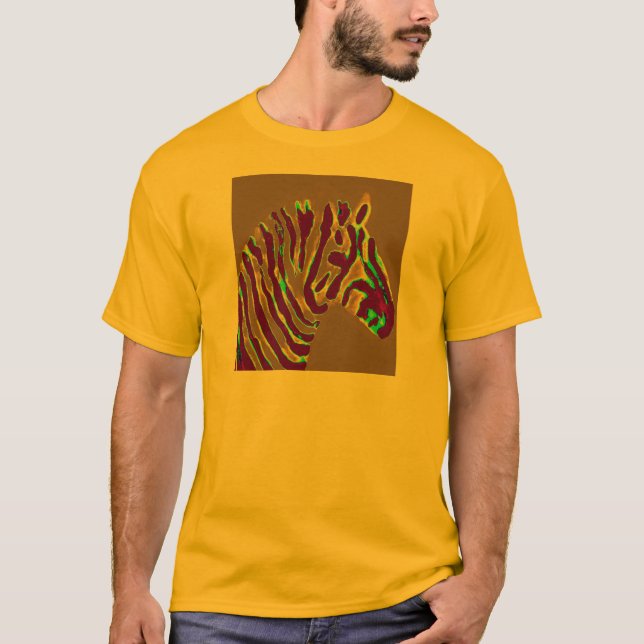 Zebra Art Purple Glow T-Shirt (Front)