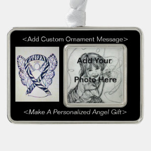 Zebra Awareness Ribbon Angel Ornament