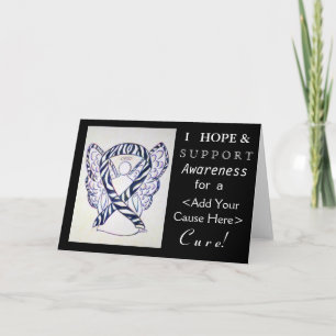 Zebra Awareness Ribbon Custom Cause Angel Cards