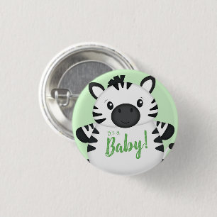 Zebra Baby Shower 3 Cm Round Badge