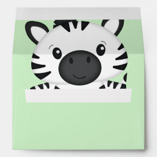 Zebra Baby Shower Envelope