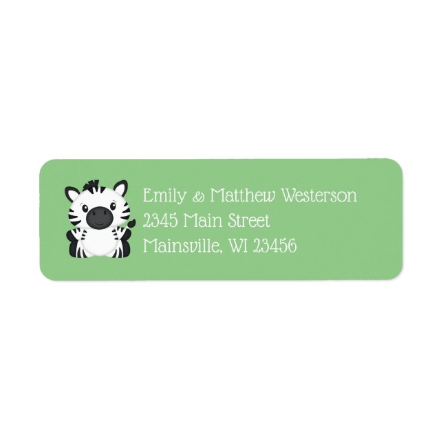 Zebra Baby Shower Green (Front)