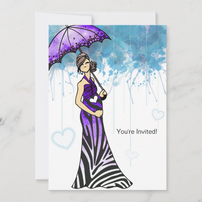Zebra Baby Shower Invitation (Front)
