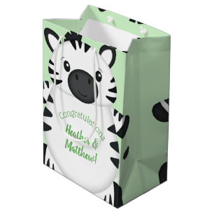 Zebra Baby Shower Medium Gift Bag