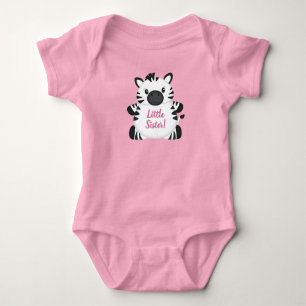 Zebra Baby Shower Pink Baby Bodysuit