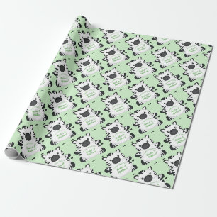 Zebra Baby Shower Wrapping Paper