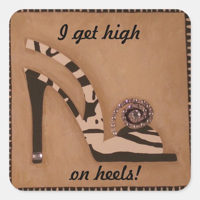 Zebra, Baby! Square Sticker (Front)