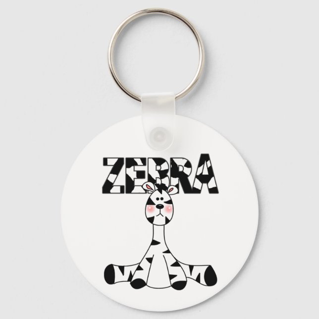Zebra Baby Tshirts and Gifts Key Ring (Front)