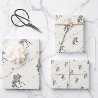 Zebra balloon Party Cadeaupapier Vellen Set  Wrapping Paper Sheet
